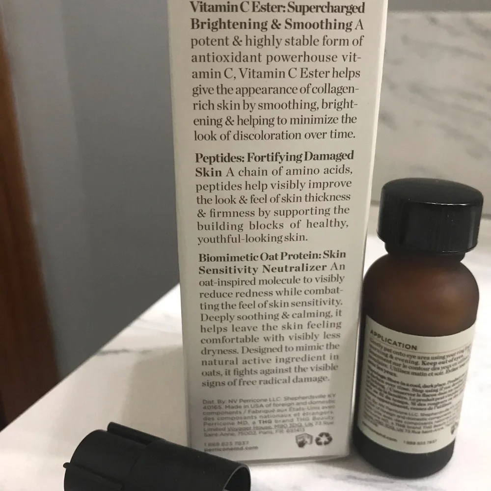 Perricone MD Vitamin C Ester CCC+ Ferulie Brightening Under Eye Cream. NIB